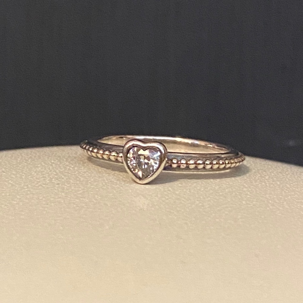 Pandora Clear One Love Heart Ring